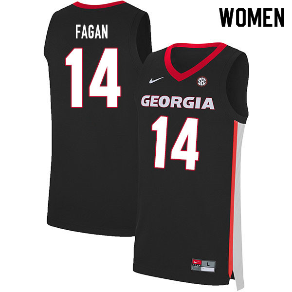 2020 Women #14 Tye Fagan Georgia Bulldogs College Basketball Jerseys Sale-Black